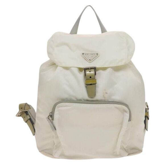 Prada Tessuto White Nylon Backpack Bag (Pre-Owned) - Picture 1 of 16